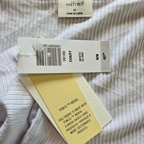 NWT WILFRED Diary White Keyhole Top M - Picture 2 of 6